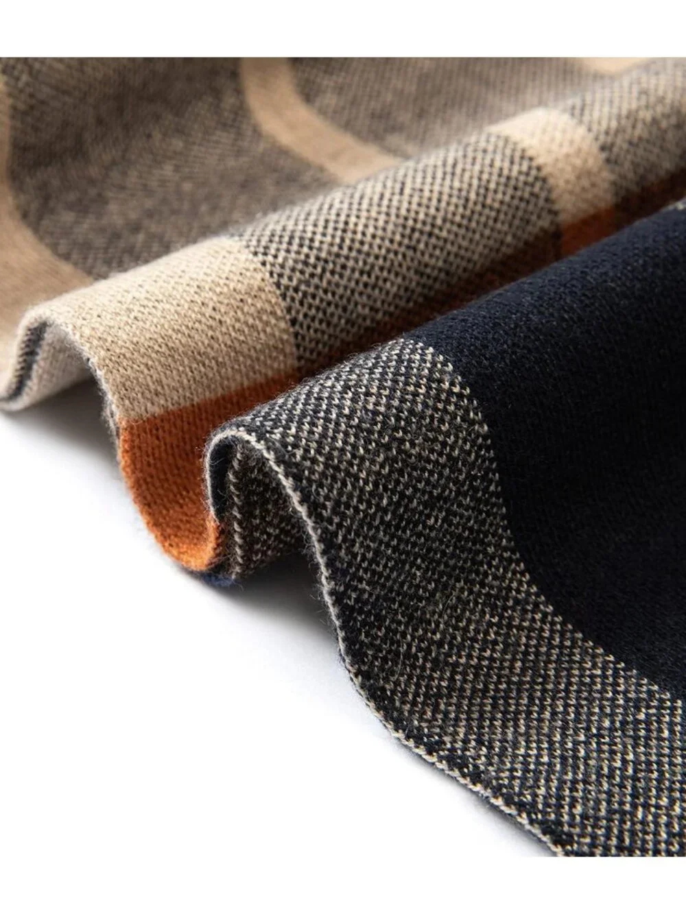 Cozy Merino Wool Tartan Scarf for Men | Thick Plaid Winter Neckwear & Gift Box